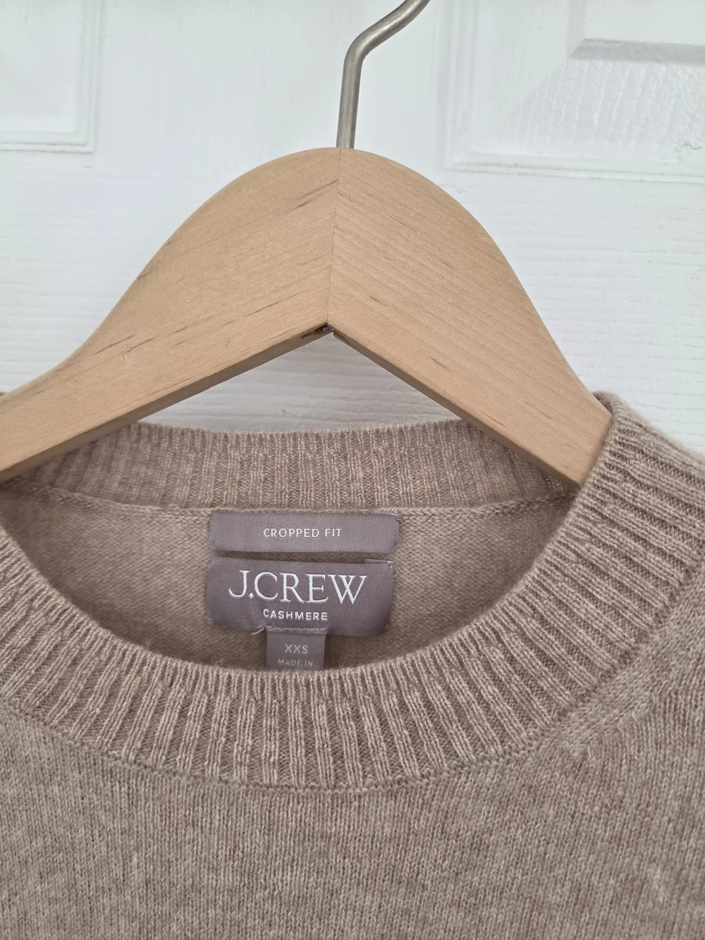 J. Crew Soft Taupe Crewneck Sweater Cashmere